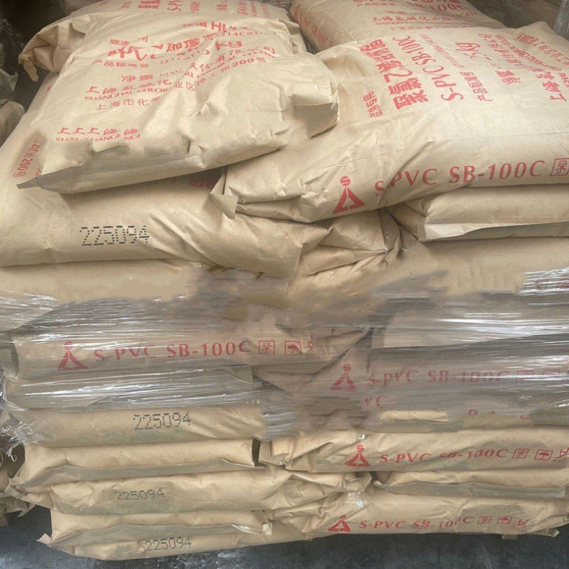S-PVC SB-100C Shanghai Chlor Alkali Polyvinyl Chloride Blended Tree Fat Powder Shenfeng Brand Bottom Coating Special Raw Material Powder上海氯碱聚氯乙烯掺混树脂粉申峰牌底涂专用原料粉